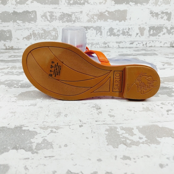 New Sarto By Franco Sarto Women's Red Leather Gwyneth Slide Flat Sandals V177 - Picture 8 of 12